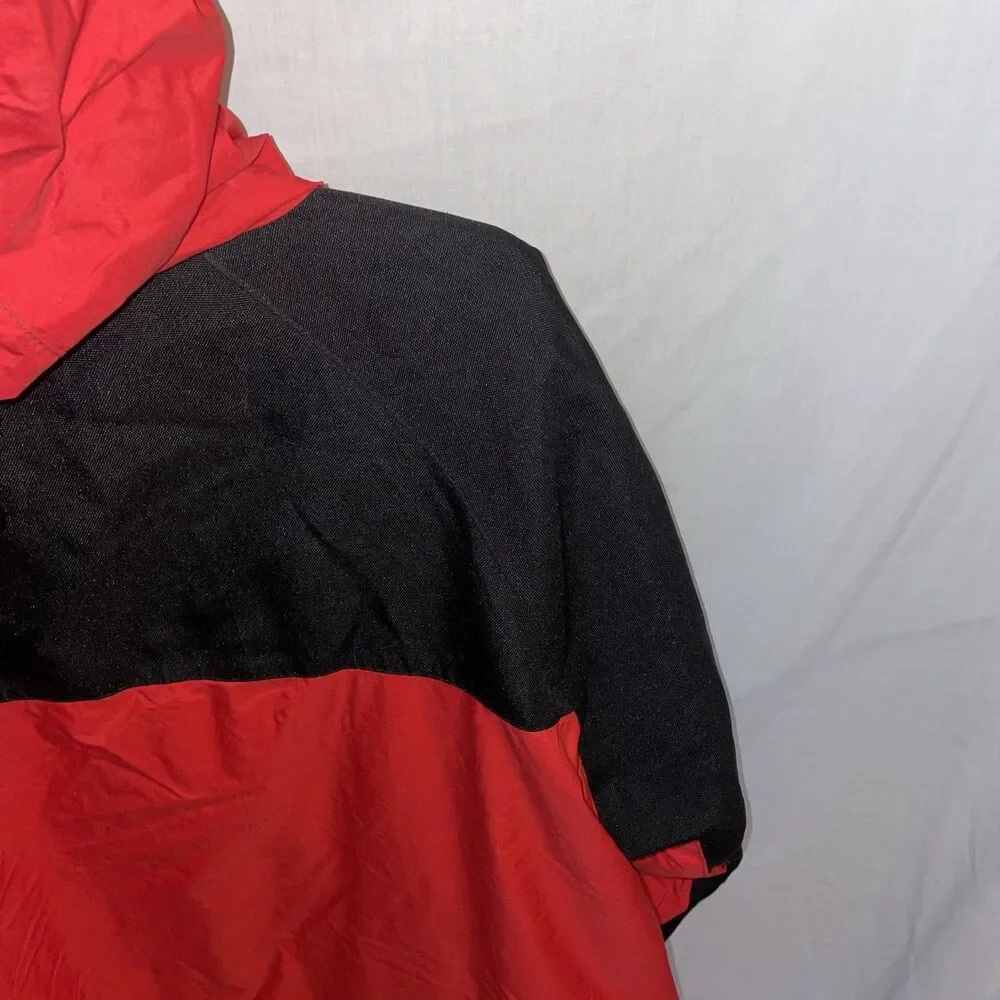 Stearns Men’s Weather Hoodie Coat Size 3XL Red Black Nylon Outdoors Rain Protect